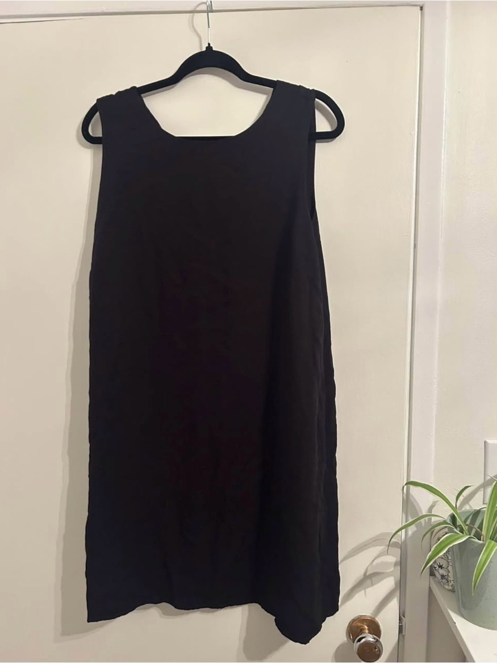 Black linen sundress
